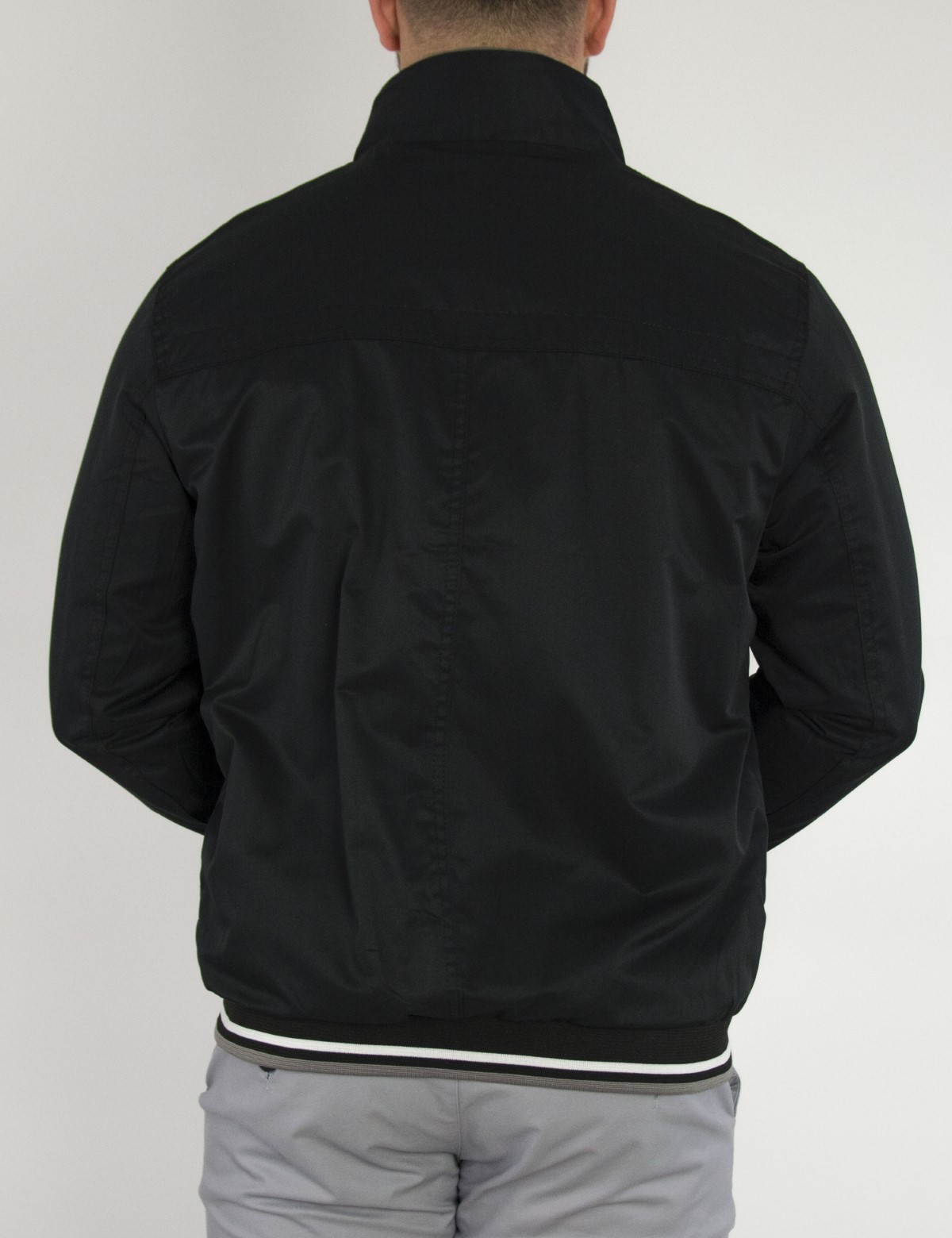 Ανδρικό μαύρο Jacket με γιακά WS10160 φωτογραφία